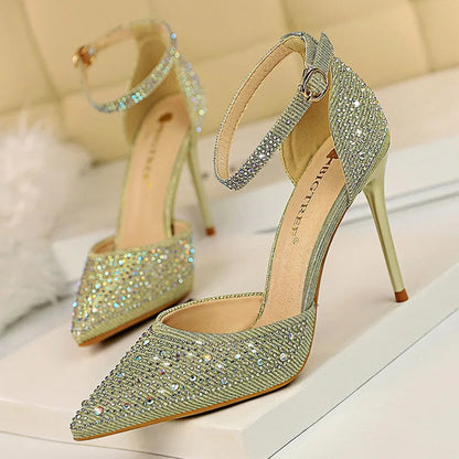 Shiny Rhinestones High Heels