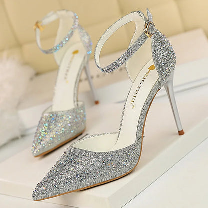 Shiny Rhinestones High Heels