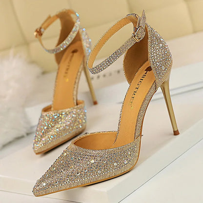 Shiny Rhinestones High Heels