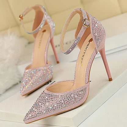 Shiny Rhinestones High Heels