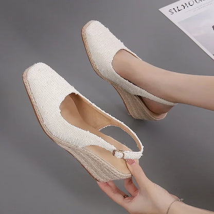 Straw Woven Heels